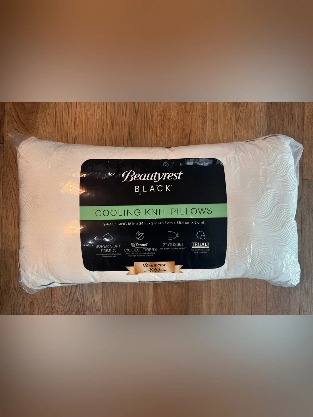 BEAUTYREST BLACK‎ 2pk Luxurious Down Alternative Pillows